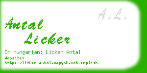 antal licker business card